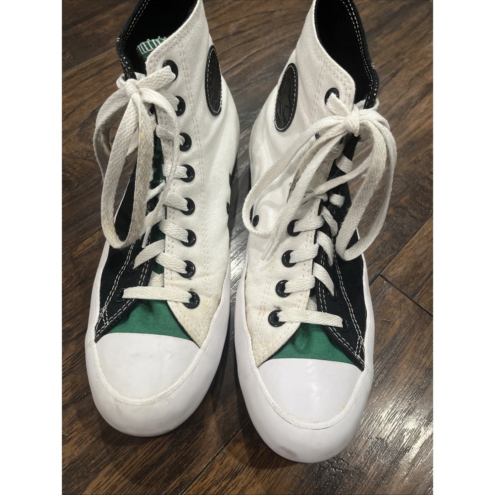 Converse Chuck Taylor All Star Lugged High Top Women's Sz 9.5 Black White Green - Picture 6 of 11